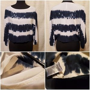 Mona B Blue & White Long Cropped